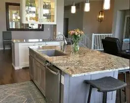 угловая кухня с островом Силур